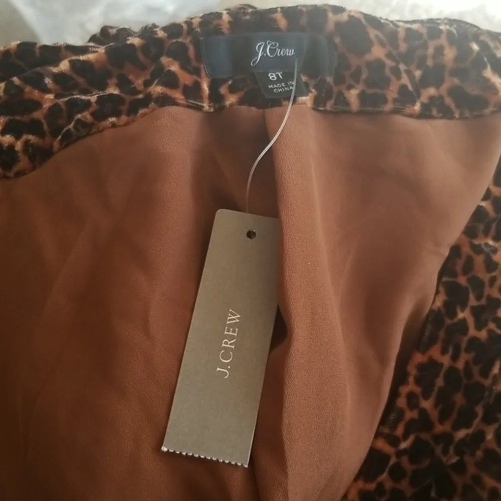 J. Crew Leopard Velvet Wrap Dress NWT